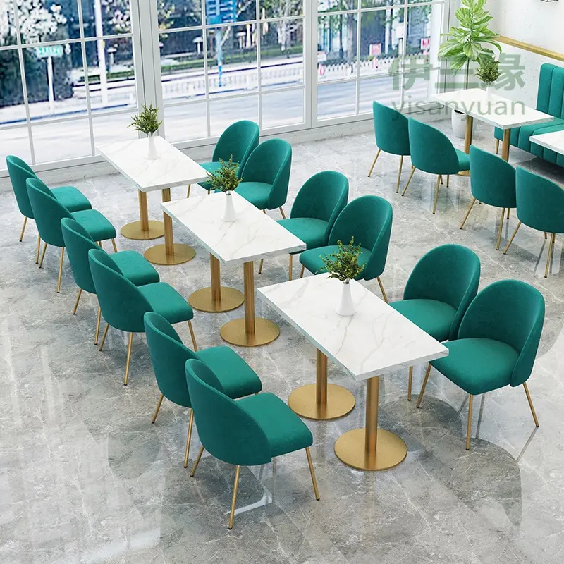 Ensemble de restaurants avec chaises et Tables en bois massif, 24 pièces, pour Restaurant