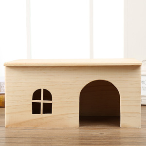 Casa para Mascotas de Madera Natural, Rectangular, Transpirable, Jaula Interior para Hámster, Tamaño Pequeño - Product Image 4