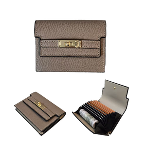 Nuova moda da <span class=keywords><strong>donna</strong></span> con chiusura a cerniera per <span class=keywords><strong>portafoglio</strong></span> in <span class=keywords><strong>pelle</strong></span> sintetica piccola borsa pieghevole portamonete portatile per viaggi all'aperto - Product Image 1