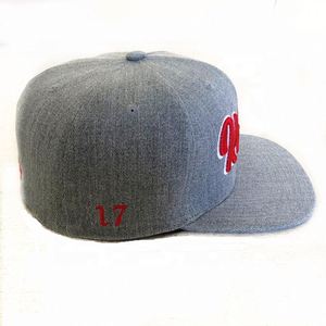 Casquettes Snapback à Dos Fermé Broderie 3D en Relief Mélange de <span class=keywords><strong>Laine</strong></span> 6 Panneaux Grande Taille <span class=keywords><strong>XXL</strong></span> 64cm Conception Personnalisée Faible MOQ - Product Image 5