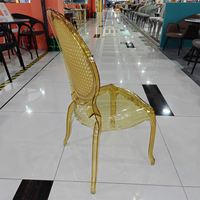 Chaise empilable transparente en plastique personnalisée pour événements, chaise de réception en cristal pour mariage, réception en plein air, jardin, fête