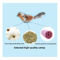 Juguete Interactivo para Gatos con Sonido Realista de Pájaro, Varita con Pluma para Gatos de Interior