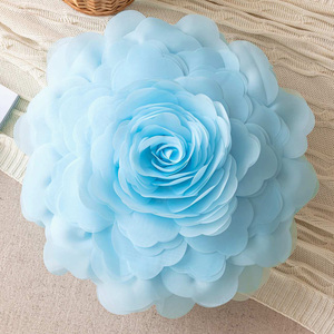 Home Decor Handmade Rodada 3D Flor Amor Travesseiro Capa para Quarto Cama Cadeira Sofá Carro - Product Image 5