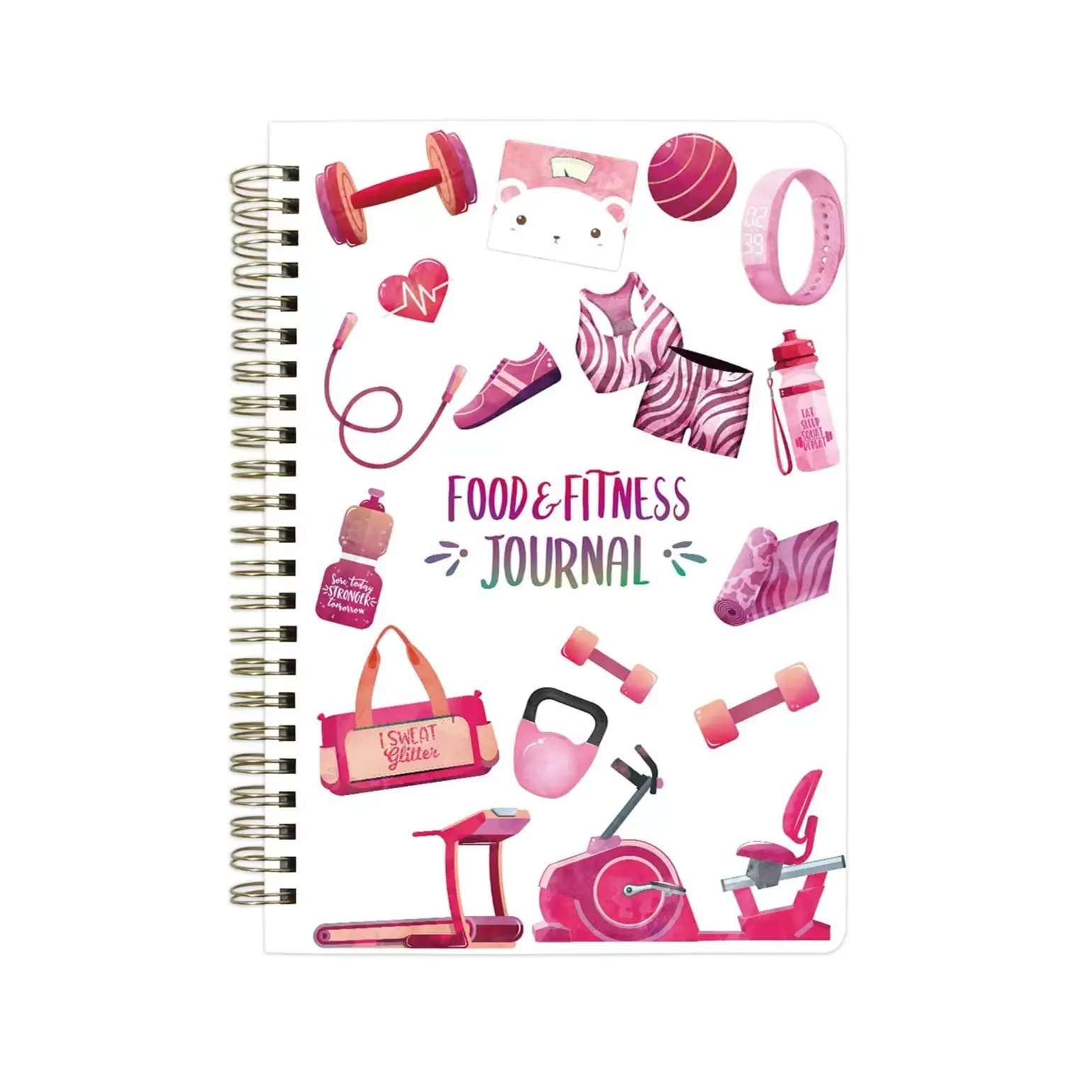 Food Nutrition Fitness Journal Gewichtsverlies Wellness Workout Calorieteller Logboek Notebook Planner