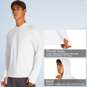 Sweat à capuche de pêche en polyester à séchage rapide avec impression par sublimation, protection UPF 50, couleur performance - Product Image 5