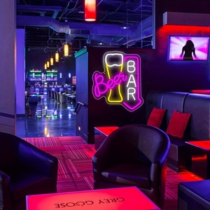 <strong>Beer</strong> Bar <strong>Neon</strong> <strong>Sign</strong> Pink White and Yellow <strong>Neon</strong> Lights for Wall Decor Home Bar Cart Restaurant Man Club Party Decors Gift - Product Image 4