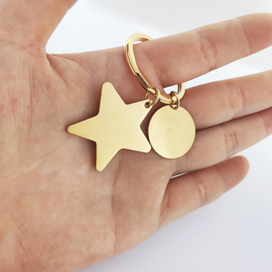 Sao Móc Khóa Kim Loại <span class=keywords><strong>Keychain</strong></span> Aros De Oro De 18 Kilates Sao <span class=keywords><strong>Keychain</strong></span> Clasp Joyer Một Acero Inoxidable Moda - Product Image 6