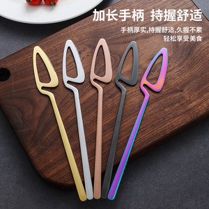 Stainless Steel Spoon 304 Coffee Ice Korean Style Fashion Cutlery Solid Color Child Use Hand Wash Only - Product Image 5