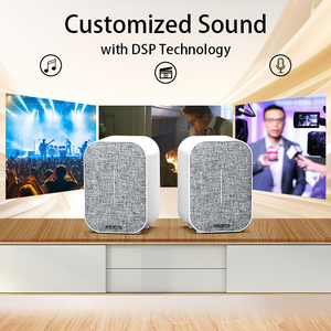 Oem & ODM kích thước nhỏ gọn kệ sách loa HIFI hỗ trợ với điều khiển từ xa & EQ chức năng 2.1 Soundbar - Product Image 4