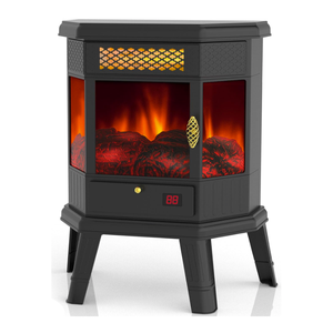 Cheminée électrique autoportante à LED avec effet de flamme réaliste 3D, 3 éléments, télécommande, chauffage d'appoint, fabriquée en Thaïlande - Product Image 1