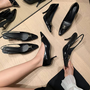 Décolleté Personalizzate Novità 2025 in Pelle Verniciata con Tacco da 9cm e Punta Sfilata da Donna, di Ispirazione Firmata, Eleganti e Versatili - Product Image 6