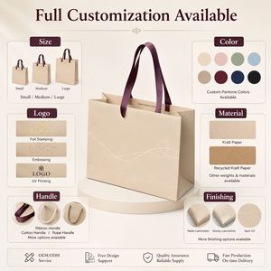 Bolsa de Papel Kraft Personalizada para Envasado de Alimentos, Materiales Reciclados Impresos en Offset, Superficie de Impresión Serigráfica para Manualidades y Promoción - Product Image 3
