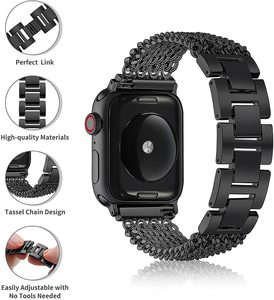 Cinturino a catena da donna Cool compatibile per <span class=keywords><strong>Apple</strong></span> <span class=keywords><strong>Watch</strong></span> cinturino di ricambio elegante per braccialetto Iwatch - Product Image 5