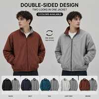 Veste coupe-vent réversible double face imperméable de haute qualité sur mesure pour hommes, fabriquée par un fabricant sur mesure