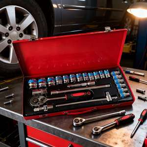 Ensemble d'outils de réparation automobile de 46 pièces avec combinaison de tournevis à cliquet en acier au chrome vanadium Garantie 1 an <span class=keywords><strong>Kit</strong></span> d'outils à main pour étui rigide - Product Image 2