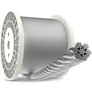 Cable de Acero Inoxidable de 1/8'' Grado Marino T316, Cable de Acero Inoxidable <span class=keywords><strong>7x7</strong></span> 1 para Barandilla de Cubierta - Product Image 1