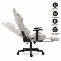 Chaise de jeu ergonomique en velours confortable, Silla Gamer, chaise de jeu pour ordinateur robuste avec fonction massage