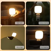 LED Şarj Edilebilir Selfie Telefon Işık Klipsi Kamera Dolgu Lambası Üç Renk Sıcaklığı USB 5-20V DC Tiktok Video iPhone Işığı