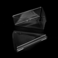 Récipient à sandwich en plastique PET super transparent pour gâteau au fromage mini boîte en plastique transparent contenant unique pour tranches de gâteau de boulangerie
