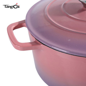<span class=keywords><strong>Cocotte</strong></span> en <span class=keywords><strong>fonte</strong></span> émaillée au design moderne et écologique, compatible four et plaques à gaz/à <span class=keywords><strong>induction</strong></span>, ustensile de cuisine polyvalent - Product Image 5