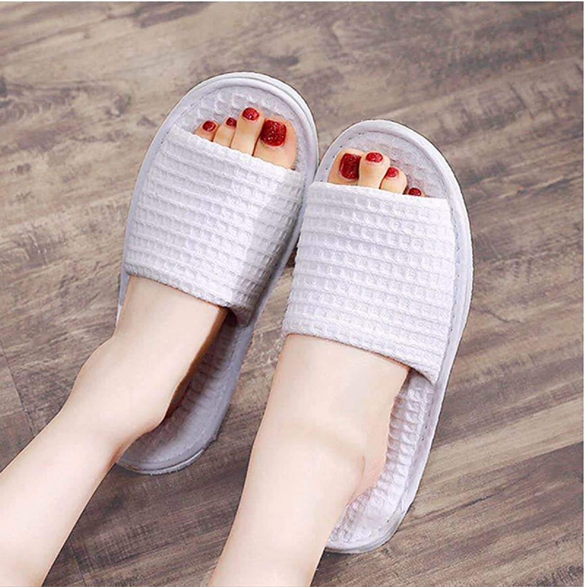 Open Toe Hotel Slippers Washable Disposable Spa Slippers