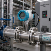Système de refroidissement liquide, débitmètre à turbine, capteur de débit double extrémité pour centre de données