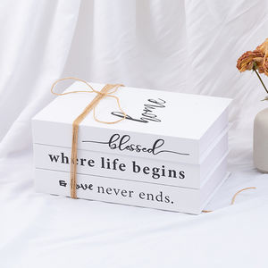 2025 nuevo modelo blanco juego de libros decorativos accesorios de papel realistas para tiendas de ropa cafés escenas de tiro, etc. - Product Image 3