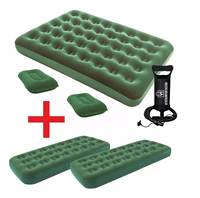Lit gonflable floqué de taille simple/double de voyage matelas floqué gonflable de haute qualité facile gonfler le lit d'air