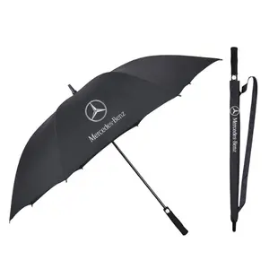 Wholesale stock car brand promotional automatic windproof straight golf umbrella