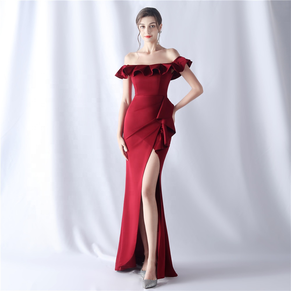 Shop Our Women's Simple Dress with off Shoulder Ruffles