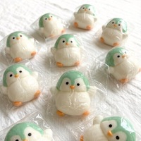 Jouet anti-stress en TPR souple en forme de pingouin bleu et blanc, jouet sensoriel mignon en forme d'animal de dessin animé, unisexe, pour enfants et adultes