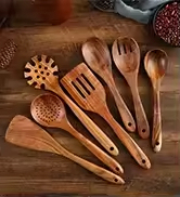 Ensemble de cuisine en bois de haute qualité, antiadhésif, léger, résistant à la chaleur, durable, écologique, sans danger pour les aliments, lavage à la main