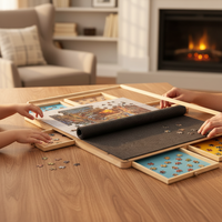 Table de puzzle en bois pliable avec 4/6 tiroirs coulissants, 1000/1500 pièces, pliable, unisexe, pour tous les âges