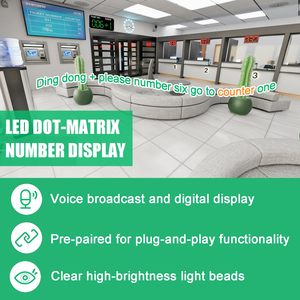 Sistema di Chiamata Wireless con Numeratore Automatico, 3 Tastierini e Schermo LED Verde per Uffici, Cliniche, Banche e Ristoranti - Product Image 3