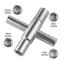 Mini clé carrée universelle 4-en-1 pour robinet |   Outil de purge de radiateur et de compteur de gaz 6/7/8/9 mm