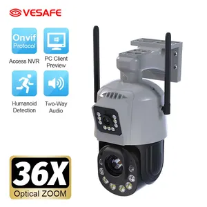 Vesafe 6mp Wifi 36x变焦户外Ptz双镜头夜视安全摄像机安全监控摄像机360