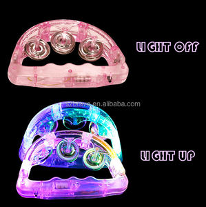 Bar KTV Cheering Flashing Pandereta LED Instrumento de percusión de mano Night Club Sonajero intermitente Campana de mano - Product Image 6