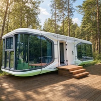 Maison conteneur pliable, maison modulaire préfabriquée, maisons mobiles, mini-maison préfabriquée, conteneur avec salle de bain