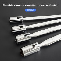 Clé à douille articulée Torx en L de 13 mm à 12 points, en acier au chrome-vanadium chromé, avec embout coudé à 90 degrés pour tuyaux