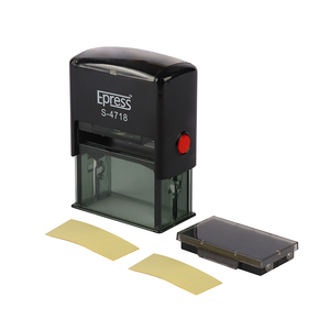 Stempel Flash Custom Self Inking 47*18 mm Mesin Pembuat Stempel Plastik Kantor Segel Tanda Persegi Panjang Bantalan Tinta - Product Image 6