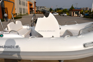 Bateau de pêche pneumatique à coque rigide en fibre de verre CE RIB 330 avec moteur hors-bord à vendre - Product Image 4