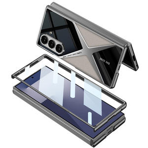 GKK <span class=keywords><strong>X</strong></span> Etui de téléphone portable en cuir pour Samsung Z Fold 7 6 5 <span class=keywords><strong>4</strong></span> Slide Camera Lens Protection Holder - Product Image 4