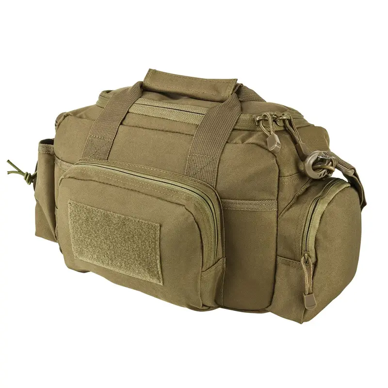 Tactical Gun/Fishing/Camera Adjustable Shoulder/Waist Duffle Bag, Waterproof 600D Nylon MOLLE Range Bag for Camping & Outdoor