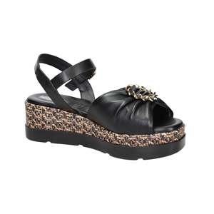 Sandalo con Zeppa Space Moda da Donna Nero 50252-E5 Stile Platform per l'Estate - Product Image 6