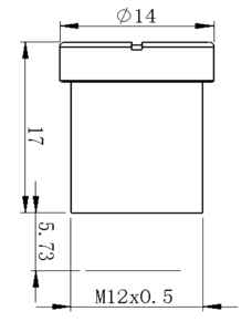 Zhongwei Industrial Optical 1/3 "Formato de imagen 10MP Resolución F5.6 14mm EFL M12 Lente de montaje - Product Image 5