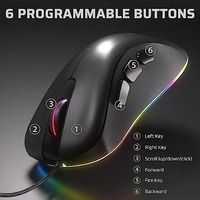 Ratón Inalámbrico PRO con Diseño Empotrado, RGB Colorido, Programación de Macros, Ratón para Juegos
