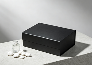 Two-piece Eco-Friendly <b>Recyclable</b> Matte Black Rigid Gift <b>Box</b> Magnetic Closure Made Thick Grey Board Specialty Paper sharp - Product Image 5
