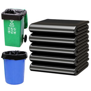 Plastik çöp torbaları ağır kalınlaşmış düz ağız çöp torbaları toptan büyük siyah 50*60cm, ağırlık başına kalınlığı 35 Um 8g, - Product Image 6