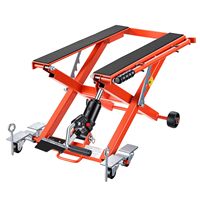 Cric hydraulique pour moto 1100 lb, cric ciseaux portable, support de levage à commande au pied pour motos tout-terrain