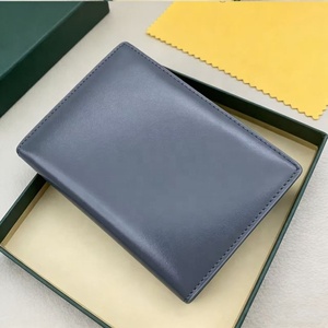 Portefeuilles de luxe pour hommes et femmes, porte-cartes de crédit, porte-cartes classique mini, petit porte-cartes fin en cuir PU enduit, porte-monnaie - Product Image 2